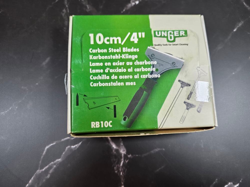 Box of 10 packs of Unger 10cm 4" Replacement blades